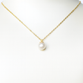 Freshwater Pearl Pendant Necklace | 10k Solid Gold