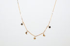 Celestial Moon and Stars Necklace | 10k Solid Gold