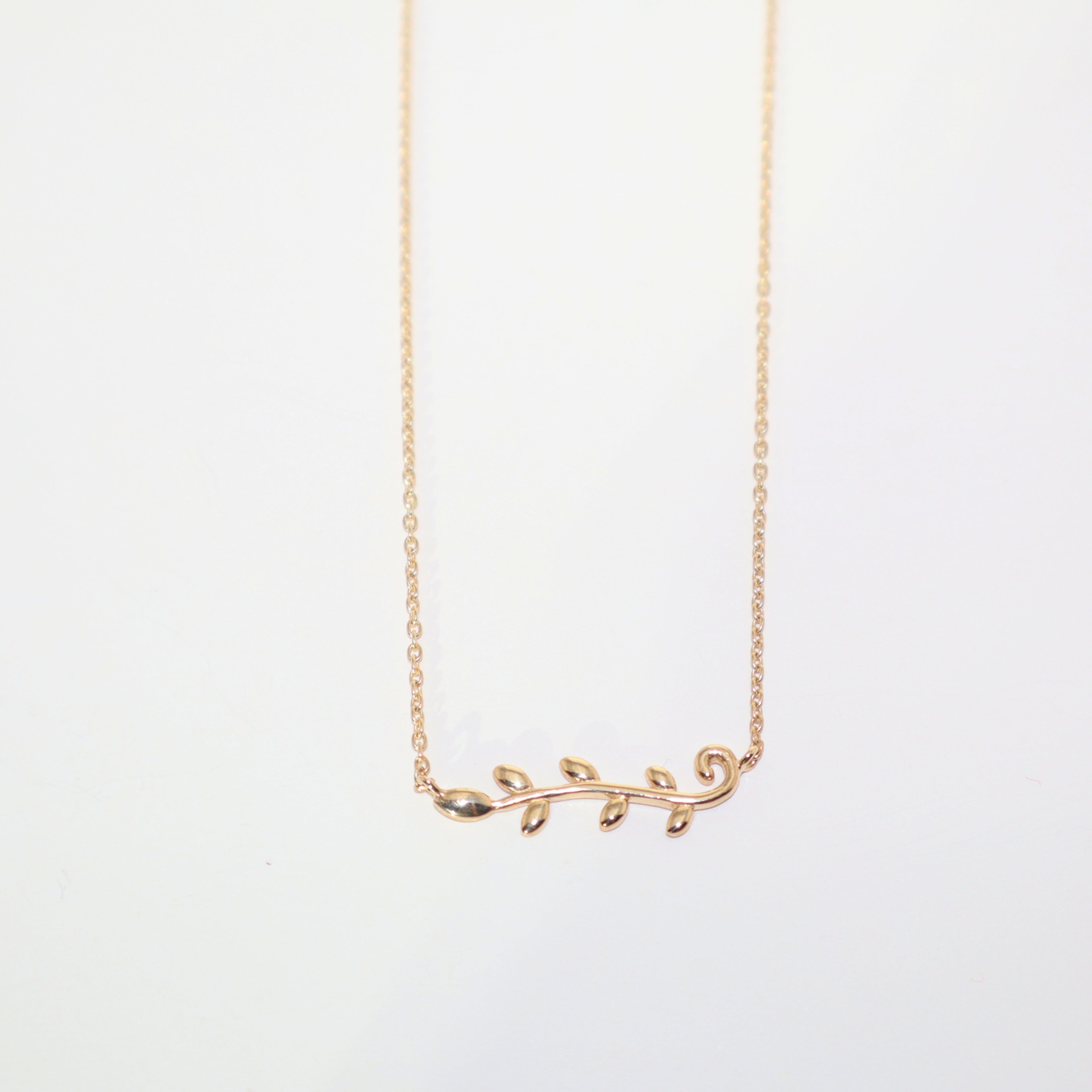 Vine Pendant | 14k Solid Yellow Gold