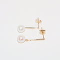 Freshwater Pearl Dangling Earrings | 10k Solid Gold