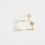 Freshwater Pearl Dangling Earrings | 10k Solid Gold