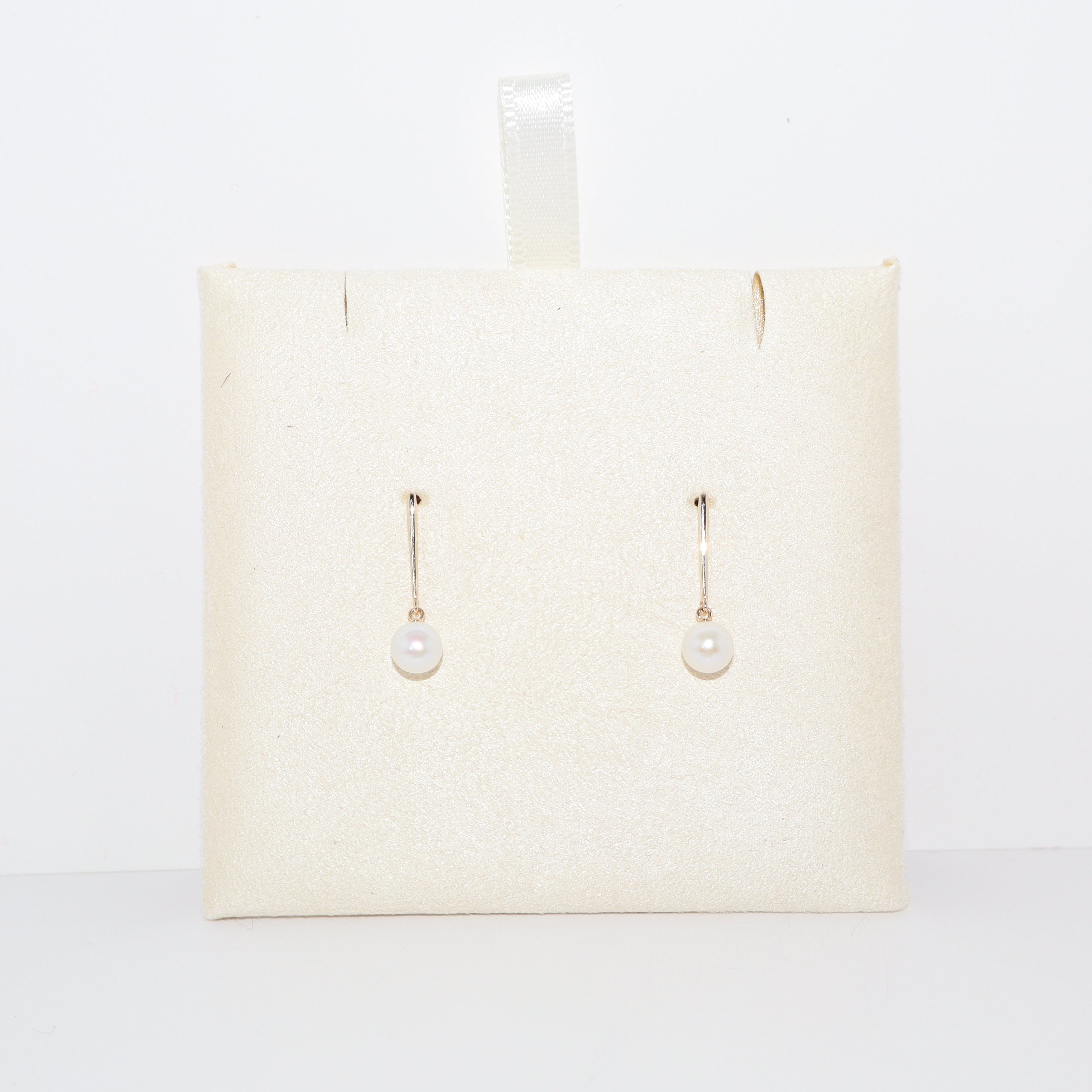 Freshwater Pearl Dangling Earrings | 10k Solid Gold