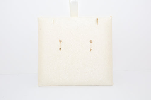 Dainty Arrows Stud Earrings | 10k Solid Gold