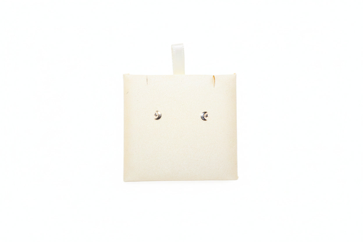 Stars and Moon Stud Earrings | 10k Solid Gold