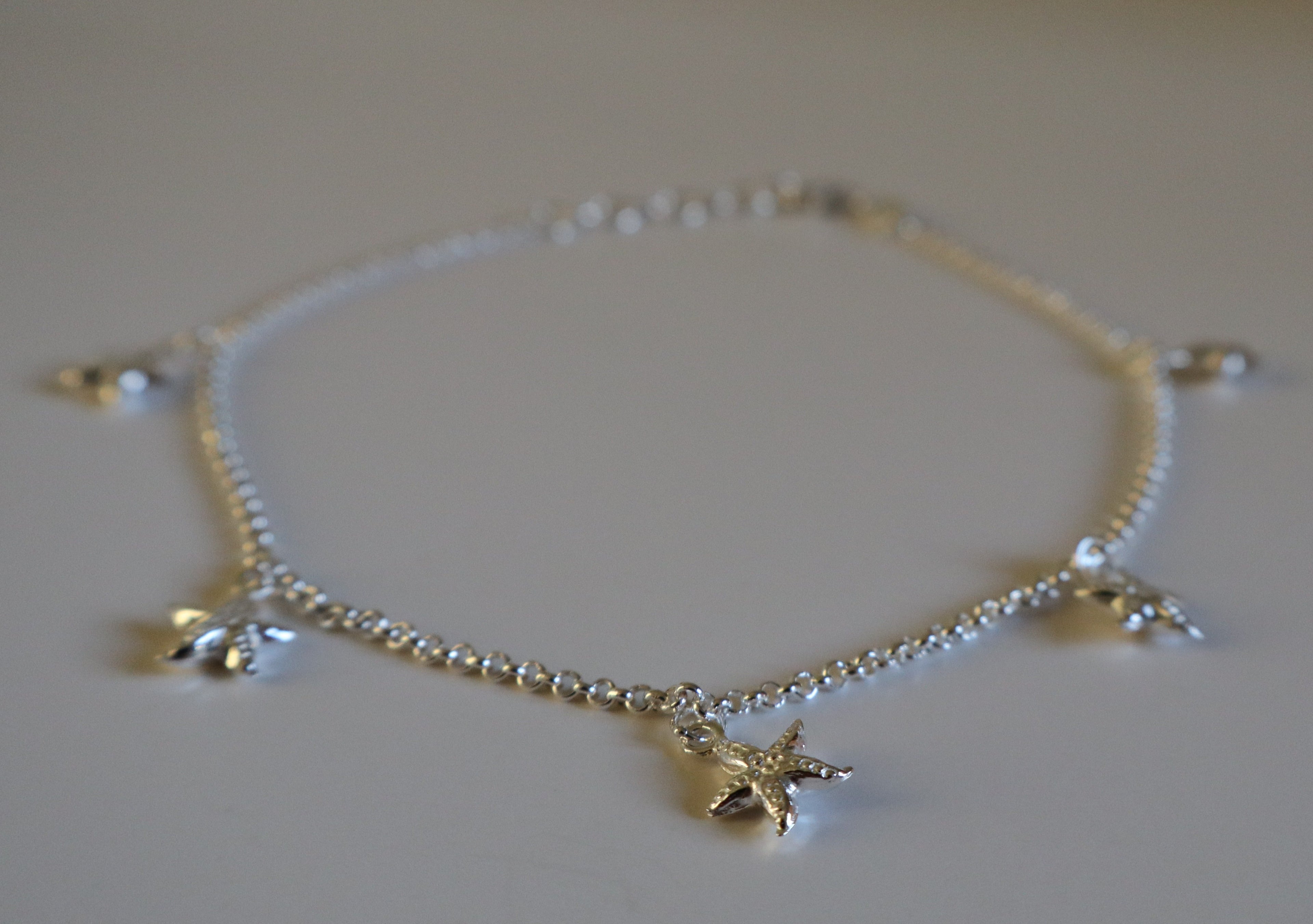 Starfish Station Anklet | Sterling Silver